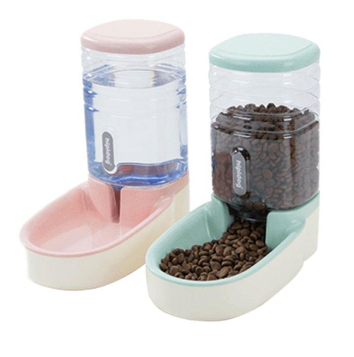 Automatic Pet Feeder And Drinking Fountain Combo